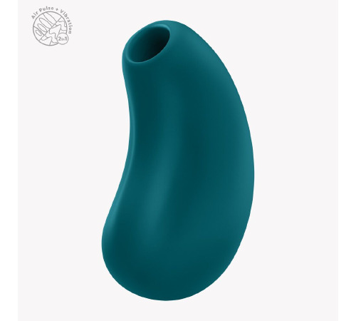 Вакуумный стимулятор с вибрацией Fun Factory Cherie Bottle Green, 11 + 12 режимов работы, перезаряжаемый