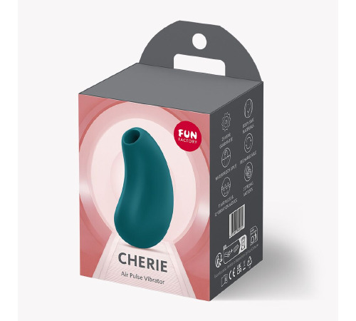 Вакуумный стимулятор с вибрацией Fun Factory Cherie Bottle Green, 11 + 12 режимов работы, перезаряжаемый