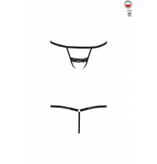 Трусики-стрепы Shelly Thong black XXL/XXXL — Passion Exclusive