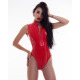 Комбидресс лакированный красный “Дерзкая Стелла” XS/S, молния на все тело