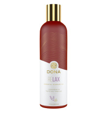 Натуральное массажное масло DONA Relax - Lavender & Tahitian Vanilla (120 мл) с эфирными маслами