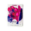 Анальные шарики Alive Triball Pink, силикон, макс. диаметр 2см