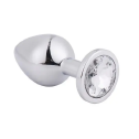 Анальна пробка Silver Metal Diamond, M