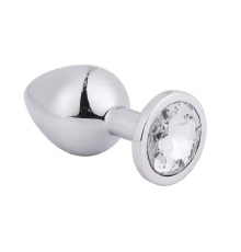 Анальна пробка Silver Metal Diamond, M