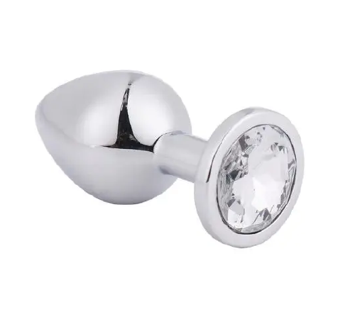 Анальна пробка Silver Metal Diamond, M