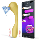 Вакуумный вагинально-клиторальный стимулятор Magic Motion Bobi Yellow, управление со смартфона