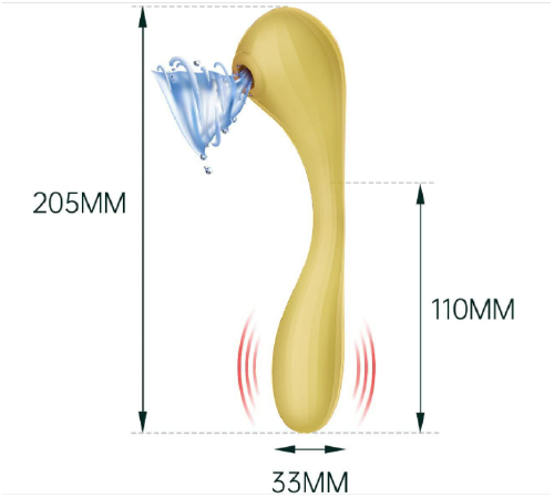 Вакуумний вагінально-кліторальний стимулятор Magic Motion Bobi Yellow, керування зі смартфона