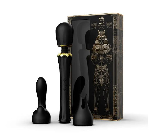Вибратор микрофон с насадками Zalo Kyro Wand Obsidian Black
