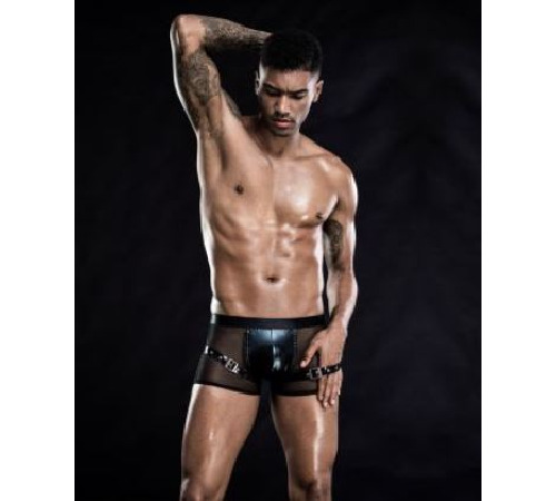 Мужские эротические сетчатые трусы с ремнями, One Size Black