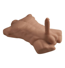 Торс с фаллоимитатором на присоске SilexD Apollo L Male Torso Caramel