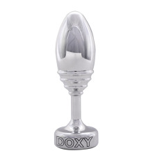 Металлическая анальная пробка DOXY Butt Plug RIBBED, ребристая, диаметр 3,3 см
