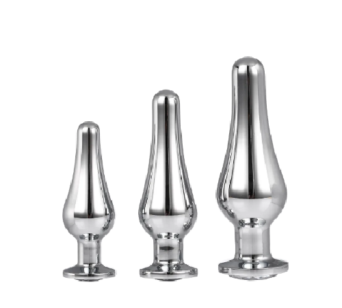 DT21874 Набір анальных пробок конічної форми Dream Toys GLEAMING LOVE PLEASURE SET SILVER