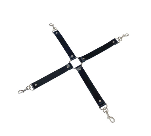 Крестовина из натуральной кожи Art of Sex - 4 Way Connector, Черный