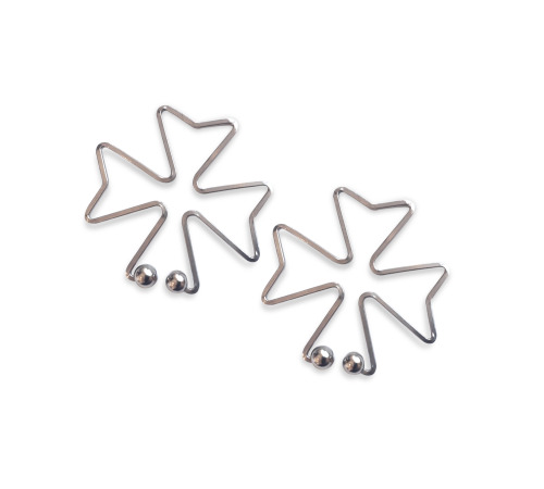 Зажим цветок с защипом, Серебро