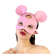 Кожаная маска мышки Art of Sex - Mouse Mask, Розовый