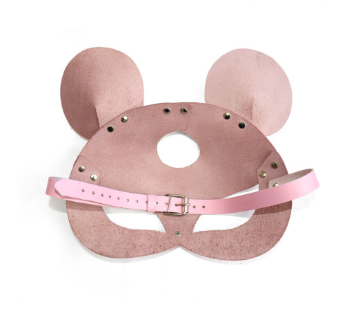 Кожаная маска мышки Art of Sex - Mouse Mask, Розовый