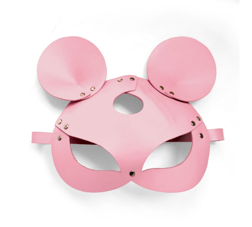 Кожаная маска мышки Art of Sex - Mouse Mask, Розовый