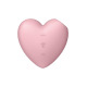 Вакуумный стимулятор-сердечко с вибрацией Satisfyer Cutie Heart Light Red