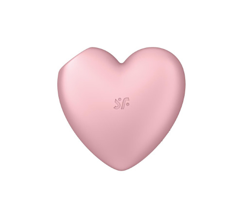 Вакуумный стимулятор-сердечко с вибрацией Satisfyer Cutie Heart Light Red