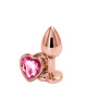 Анальна пробка REAR ASSETS ROSE GOLD HEART PINK, S