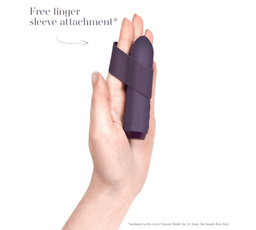 Минивибратор Je Joue - Classic Bullet Vibrator Purple с глубокой вибрацией и фиксацией на палец