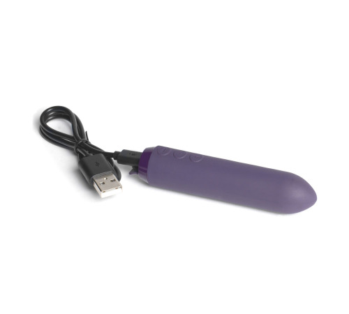 Минивибратор Je Joue - Classic Bullet Vibrator Purple с глубокой вибрацией и фиксацией на палец
