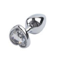 Анальная пробка, Silver Heart Diamond, M