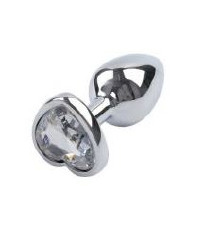 Анальна пробка, Silver Heart Diamond, M