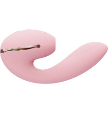 Вакуумный вибратор KISTOY Tina Mini Pink, вагинально-клиторальный