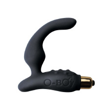 Вибромассажер простаты Rocks Off O-Boy Black для новичков, макс диаметр 30мм, массаж промежности