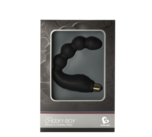 Вибромассажер простаты Rocks Off Cheeky-Boy Black, массаж промежности, макс диаметр 3,5см