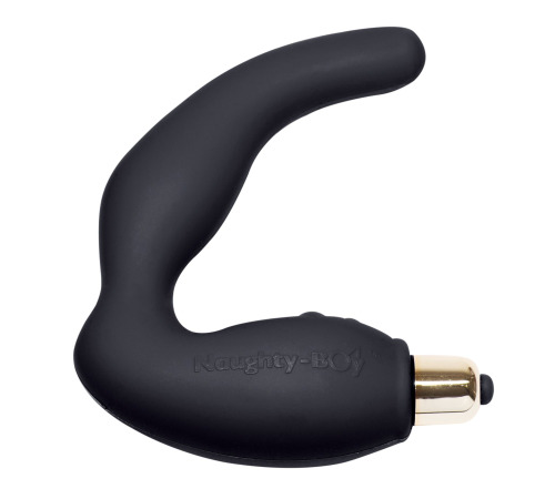 Вибромассажер простаты Rocks Off Naughty-Boy Black, массаж промежности, макс диаметр 3,5см