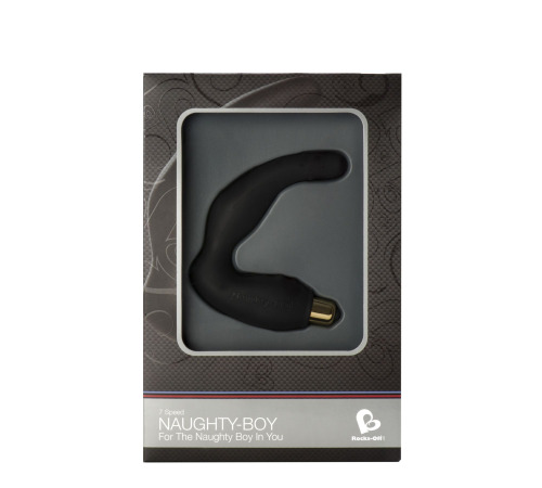 Вибромассажер простаты Rocks Off Naughty-Boy Black, массаж промежности, макс диаметр 3,5см