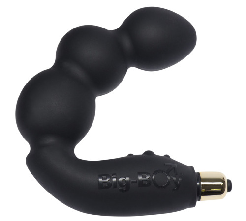 Вібромасажер простати Rocks Off Big-Boy Black, масаж промежини, макс. діаметр 4,5 см