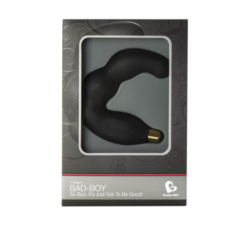 Вибромассажер простаты Rocks Off Bad-Boy Black, массаж промежности, макс. диаметр 4 см