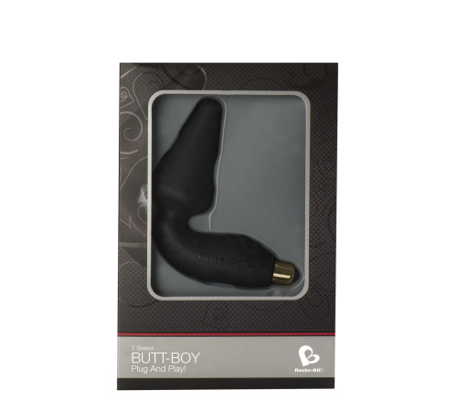 Вибропробка Rocks Off Butt-Boy Black со стимуляцией промежности