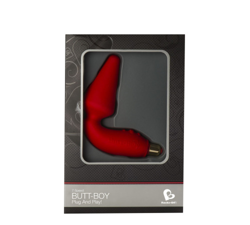 Вибропробка Rocks Off Butt-Boy Red со стимуляцией промежности