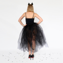 Пышная чёрная юбка из фатина для Хэллоуина – элемент костюма ведьмы, размер L-2XL
