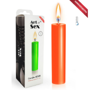 Оранжевая свеча восковая Art of Sex size M 15 см низкотемпературная, люминесцентная