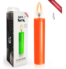 Оранжевая свеча восковая Art of Sex size M 15 см низкотемпературная, люминесцентная