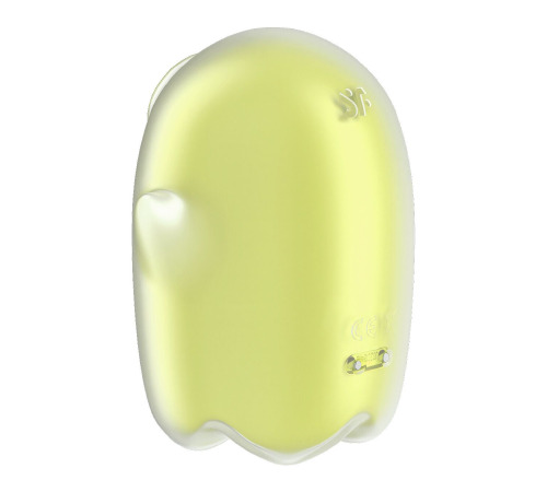 Вакуумный клиторальный стимулятор с вибрацией Satisfyer Glowing Ghost Yellow, светится в темноте