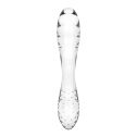 Двусторонний стеклянный дилдо Satisfyer Dazzling Crystal 1 Transparent, очень прочный, без стоппера