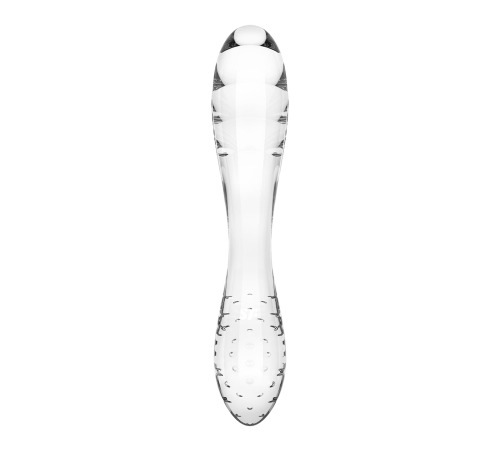 Двусторонний стеклянный дилдо Satisfyer Dazzling Crystal 1 Transparent, очень прочный, без стоппера