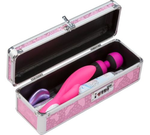 Кейс для хранения секс-игрушек Powerbullet - Lockable Vibrator Case Pink с кодовым замком