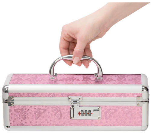 Кейс для хранения секс-игрушек Powerbullet - Lockable Vibrator Case Pink с кодовым замком