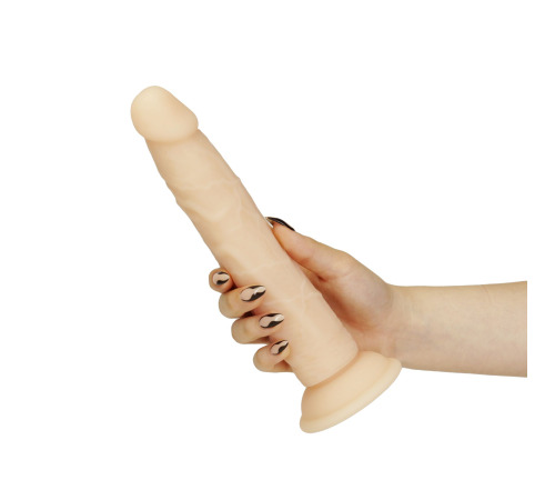 Фаллоимитатор Naked Addiction — 9″ Silicone Dual Density Bendable Dildo Vanilla, вибропуля в подарок