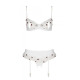 Сексуальний комплект з поясом для панчіх LOVELIA SET white XXL/XXXL - Passion