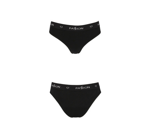 Трусики-слипы из хлопка с эластаном Passion PS004 PANTIES black, size M
