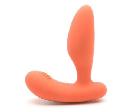 Вібропробка і масажер простати 2-в-1 KISTOY Gordon Orange з пультом ДК, гнучка ніжка