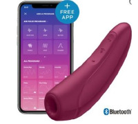 Вакуумний кліторальний стимулятор Satisfyer Curvy 1+ Rose Red з керуванням через інтернет